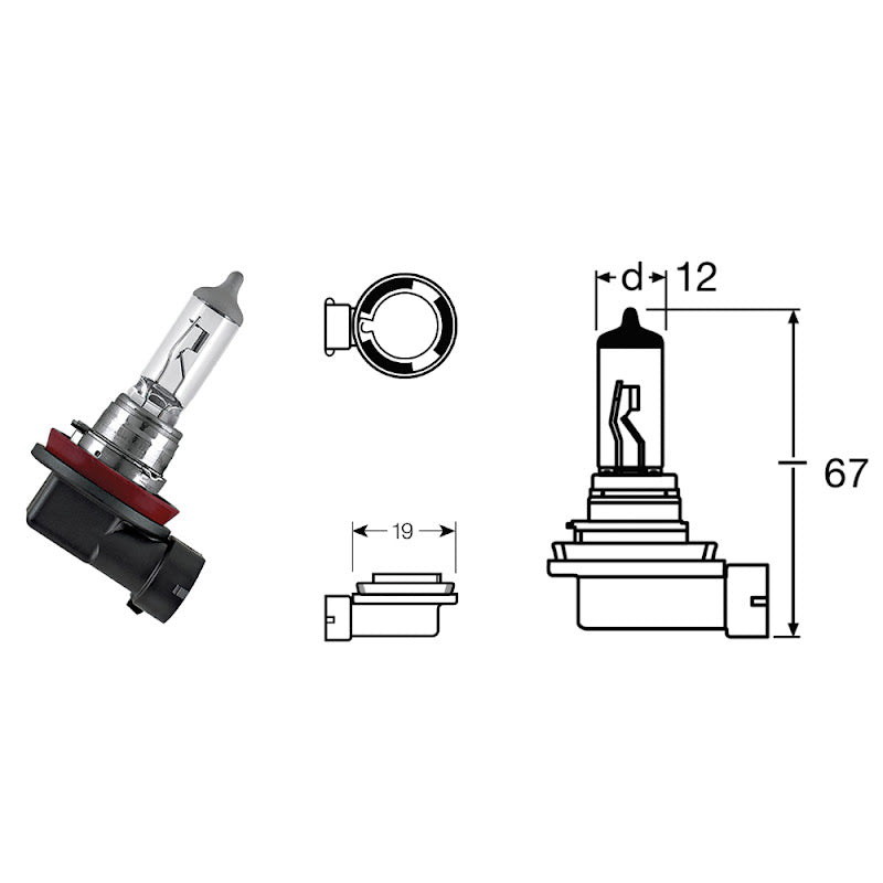 OSRAM Lampada H11 12V-55W / PGJ19-2 NIGHT BREAKER