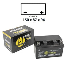 ASAKI Batteria CBTX7AFA Sigillata Precaricata