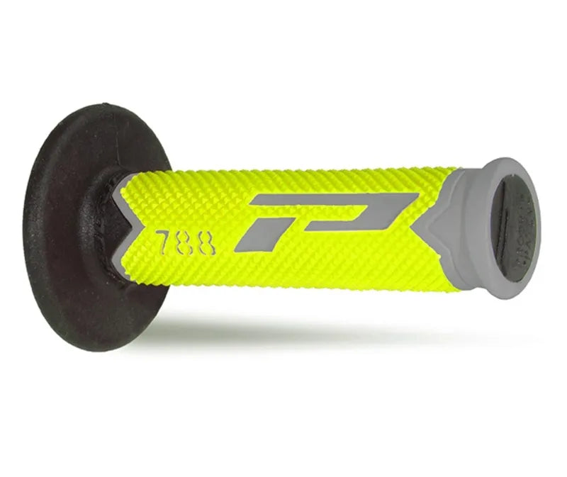 PROGRIP Mx Grips 788-254 - Triple Density - Grey/Yellow/Black Without Hole 