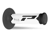 PROGRIP Manopole Mx 788-219 - Tripla Densità - Nero/Bianco/Titanio Senza Foro