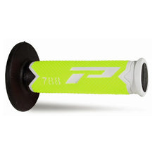 PROGRIP Manopole Mx 788-303 - Tripla Densità - Bianco/Giallo/Nero Senza Foro