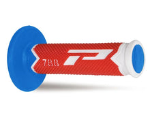 PROGRIP Mx Grips 788-256 - Triple Density - White/Red/Light Blue Without Hole 
