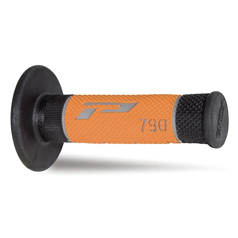 PROGRIP Manopole Mx 790-234 - Tripla Densità - Grigio/Arancio/Nero Senza Foro