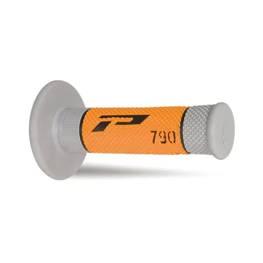 PROGRIP Manopole Mx 790-240 - Tripla Densità - Nero/Arancio/Grigio Senza Foro