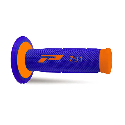 PROGRIP Manopole Mx 791-275 - Doppia Densità - Arancio Fluo/Blu Senza Foro