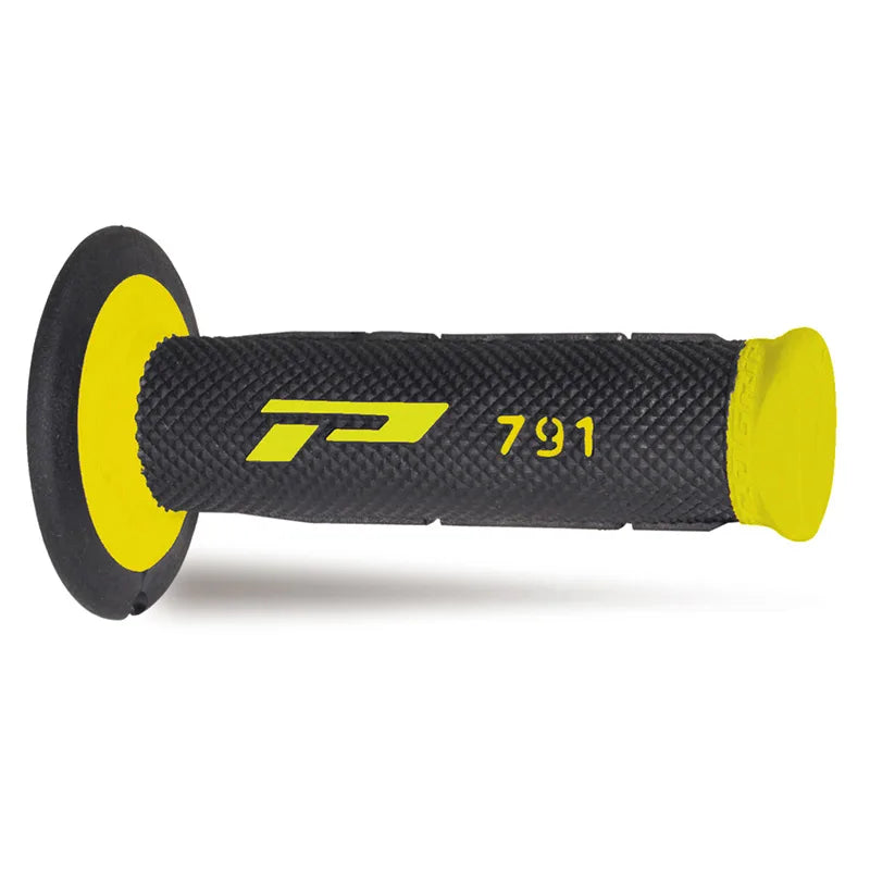 PROGRIP Manopole Mx 791-202 - Doppia Densità - Giallo/Nero Senza Foro