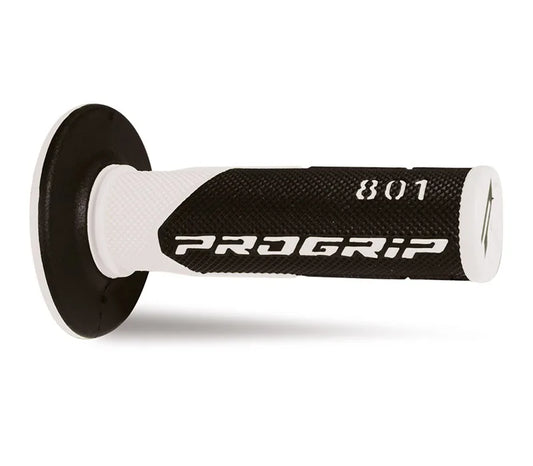 PROGRIP Manopole Mx 801-137 - Doppia Densità - Bianco/Nero Senza Foro