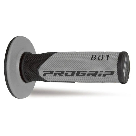 PROGRIP Manopole Mx 801-171 - Doppia Densità - Nero/Grigio Senza Foro