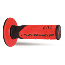PROGRIP Manopole Mx 801-125 - Doppia Densità - Nero/Rosso Senza Foro