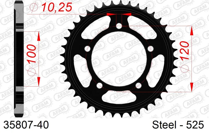 Corona AFAM 35807-40 in acc. passo 525