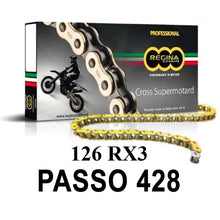 REGINA Chain 126RX3 132 links pitch 428 - Gold 