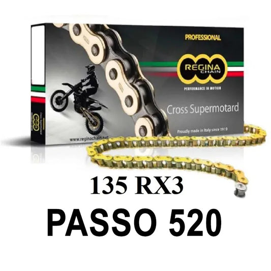 REGINA Chain 135RX3 112 links pitch 520 - Gold 