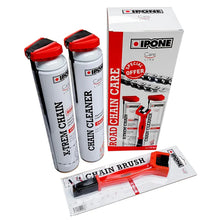 IPONE PACK CHAIN ROAD (Sgrassatore 750ml + Lubrificante 750ml + Spazzola