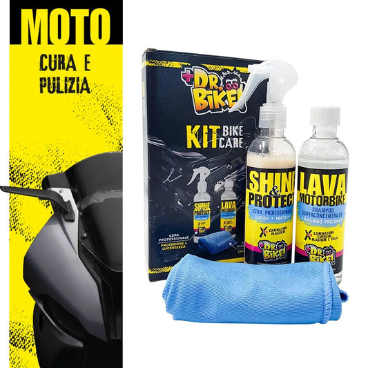 DR.BIKE MOTO - Kit Pulizia moto KIT BIKE CARE - 3 prodotti in 1