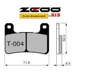 ZCOO COPPIA PASTIGLIE RACING T004 EX C SUZUKI GSXR 600/750
