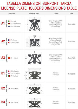 LIGHTECH Kit Portatarga Regolabile per Aprilia RSV4 1100/TUONO 1100 2025