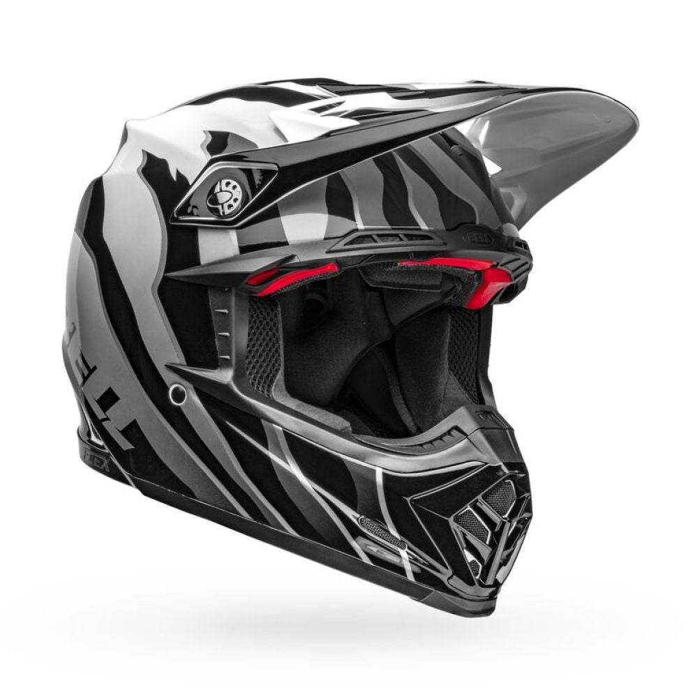 BELL MOTO-9S FLEX 2023 CLAW HELMET BLACK/GLOSS WHITE ECE 06