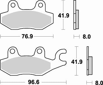 BRAKING REAR SEMI METALLIC PAD PADS 