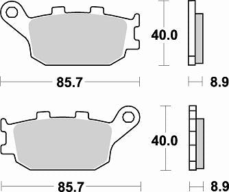 BRAKING PASTIGLIE POSTERIORI SEMI METALLICHE