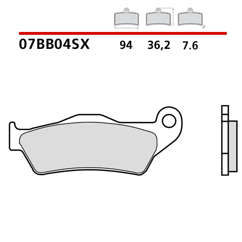 BREMBO - PASTIGLIA MESCOLA SX 07BB04SX