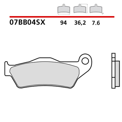BREMBO - PASTIGLIA MESCOLA SX 07BB04SX