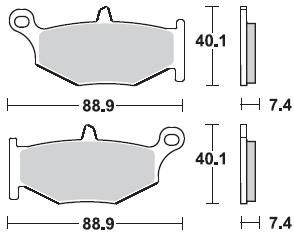 BRAKING REAR PADS SEMI METALLIC PAD 