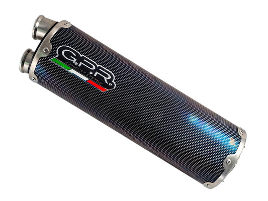 GPR EXHAUST COMPATIBLE WITH VOGE VALICO 650 DSX 2021-2022, DUAL POPPY, APPROVED EXHAUST SILENCER, SUPPLIED WITH REMOVABLE DB KILLER, CATALYST AND COLLECTOR