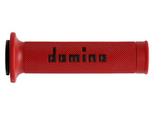 DOMINO PAIR OF RED/BLACK ROAD-RACING GRIPS 