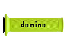 DOMINO COPPIA MANOPOLE GIALLO FLUO/NERO ROAD-RACING