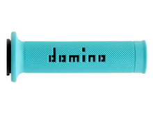 DOMINO COPPIA MANOPOLE CIANO/NERO ROAD-RACING