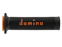 DOMINO PAIR OF BLACK/ORANGE ROAD-RACING GRIPS 