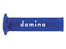 DOMINO PAIR OF BLUE/WHITE ROAD-RACING GRIPS 