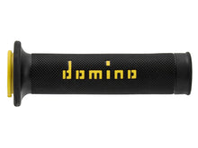 DOMINO PAIR OF BLACK/YELLOW ROAD-RACING GRIPS 