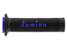 DOMINO PAIR OF BLACK/BLUE ROAD-RACING GRIPS 