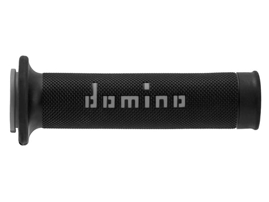 DOMINO PAIR OF BLACK/GREY ROAD-RACING GRIPS 