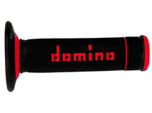 DOMINO PAIR OF BLACK/RED OFF-ROAD GRIPS 
