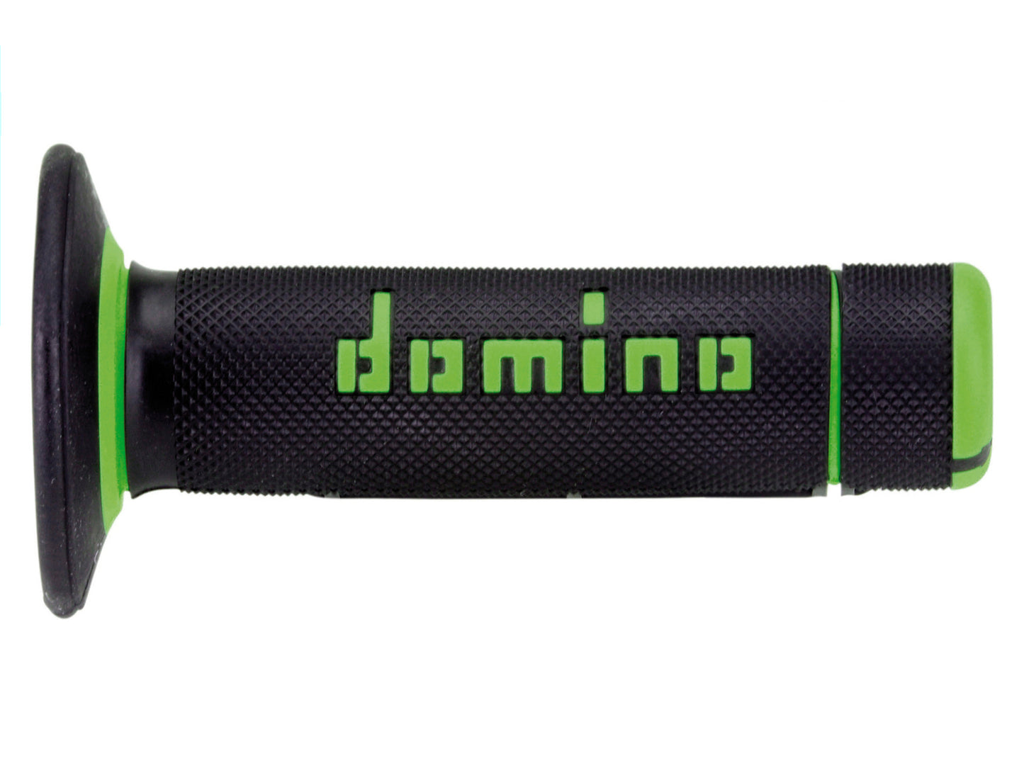 DOMINO COPPIA MANOPOLE NERO/VERDE OFF-ROAD