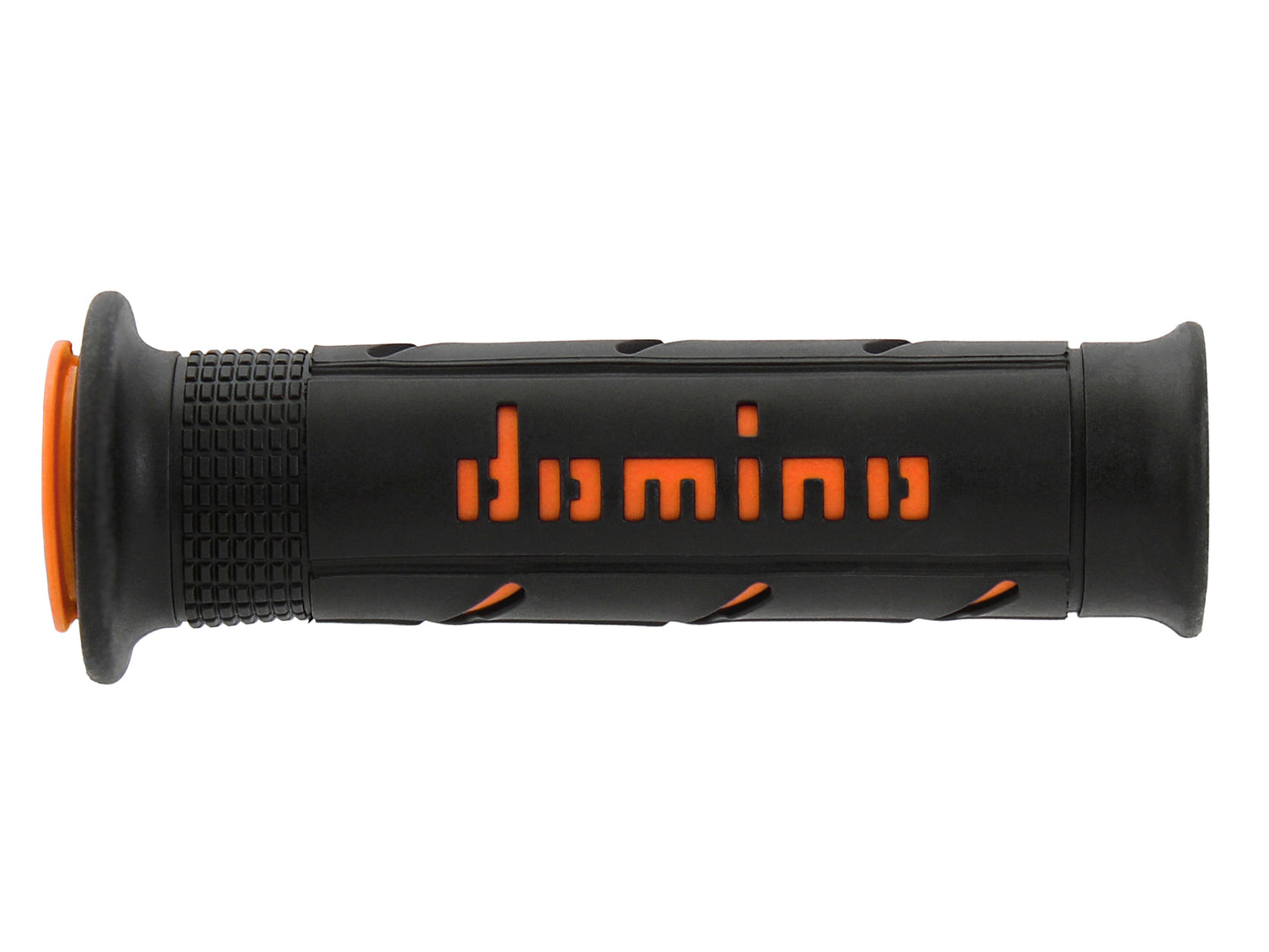 DOMINO PAIR OF BLACK/ORANGE ROAD-RACING GRIPS 