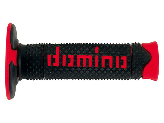 DOMINO PAIR OF BLACK/RED OFF-ROAD GRIPS 