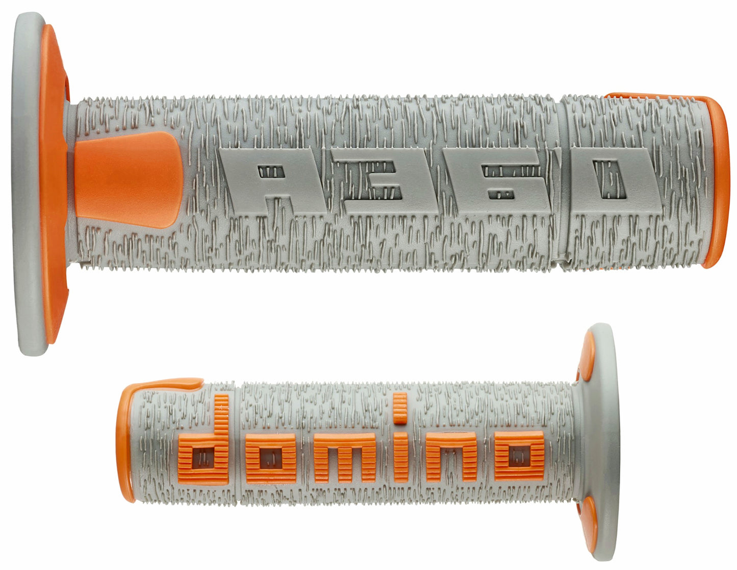 DOMINO COPPIA MANOPOLE GRIGIO/ARANCIO OFF-ROAD