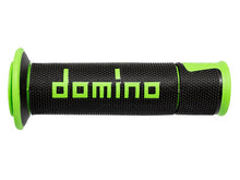 DOMINO COPPIA MANOPOLE NERO/VERDE ROAD-RACING