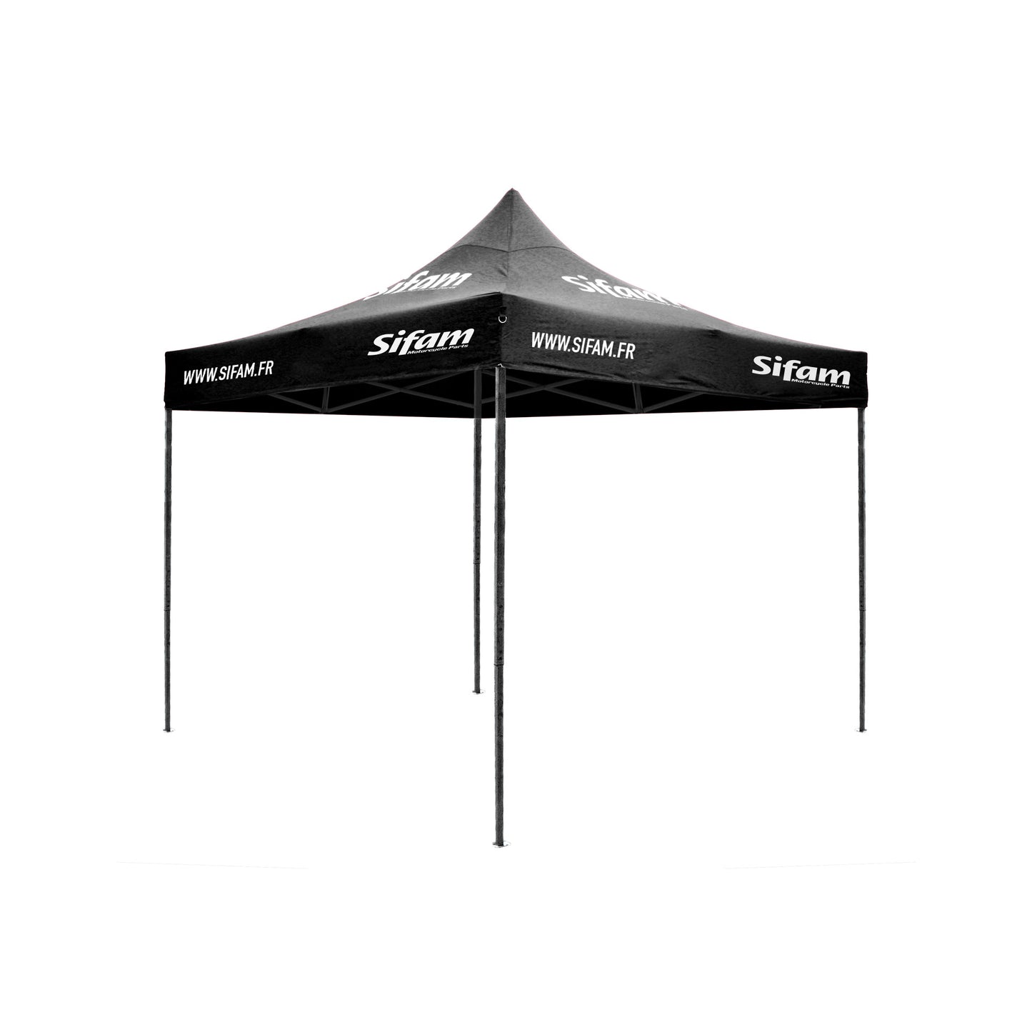 Sifam - Gazebo Pub 3x3m Nero Struttura Acciao - Telo polyestere - Senza Lati