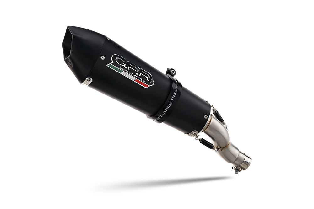 SCARICO GPR KTM ADVENTURE 890 - 890 R RALLY 2021/2023 E5 GP Evo4 Black Titanium, Scarico omologato, silenziatore con db killer estraibile e raccordo specifico
