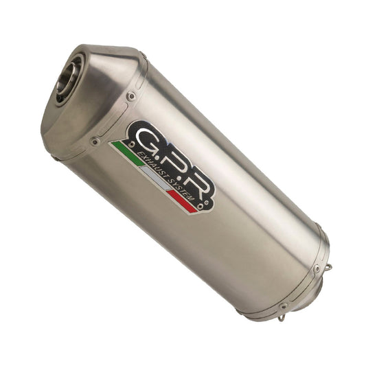 GPR EXHAUST COMPATIBLE WITH VOGE VALICO 650 DSX 2021-2022, SATINOX, APPROVED EXHAUST SILENCER, SUPPLIED WITH REMOVABLE DB KILLER, CATALYST AND COLLECTOR