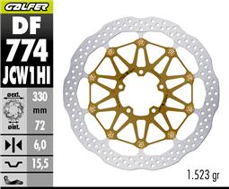 GALFER RACING WAVE FLOATECH BRAKE DISCO 330X6MM KASHIMA DUCATI PANIGALE V4- MULTISTRADA V4- STREETFIGHTER V4 (FRONT)