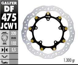 GALFER DISCO FLOTTANTE ALLUMINIO RACING 320X5.5MM YAMAHA R1/6 (FRONT)