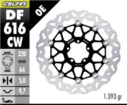 GALFER DISCO WAVE FLOATING (C.ALU.) 320X5mm KTM 890 SMT