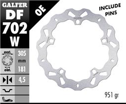 GALFER WAVE DISCO FISSO 305X4.5MM BMW K 1200 RS ANTERIORE