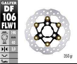 GALFER DISCO FRENO WAVE FISSO RACING 190X3MM OHVALE (FRONT)