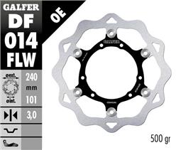 GALFER DISCO WAVE FLOTTANTE 240X3MM HONDA CR/CRF -2014 (ANTERIORE)